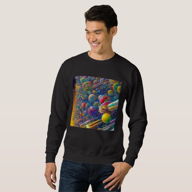  Space Race men black sweatshirt (Front Full)