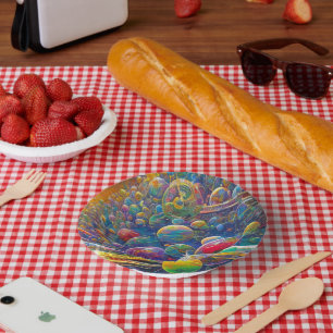 Space Race paper bowl Paper Plate