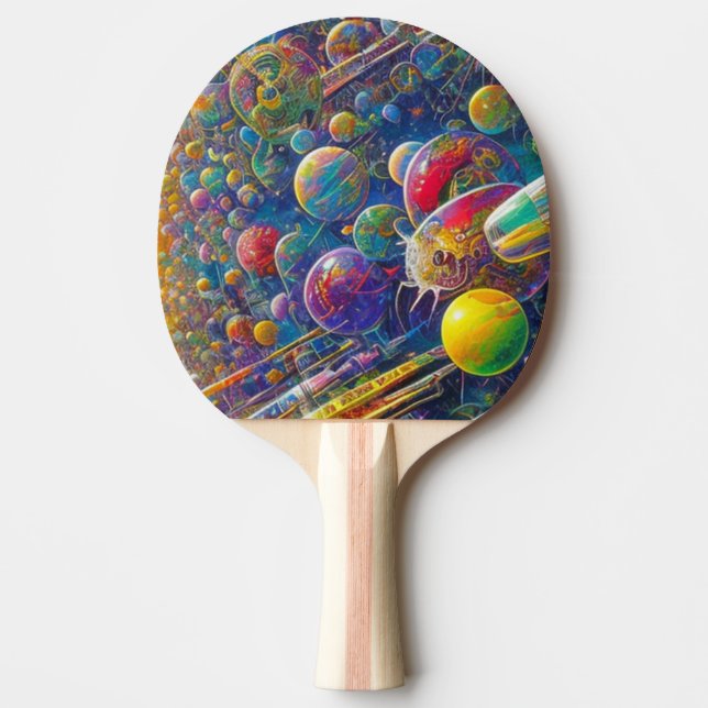 Space Race ping pong paddle (Front)