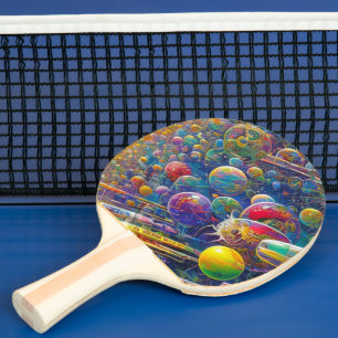 Space Race ping pong paddle 2 sided