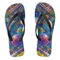 Space Race wide flip flops