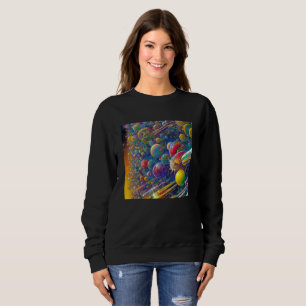 Space Race women black sweatshirt