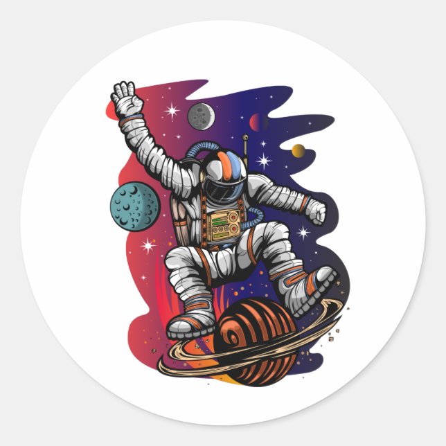 Space Ride  Classic Round Sticker (Front)