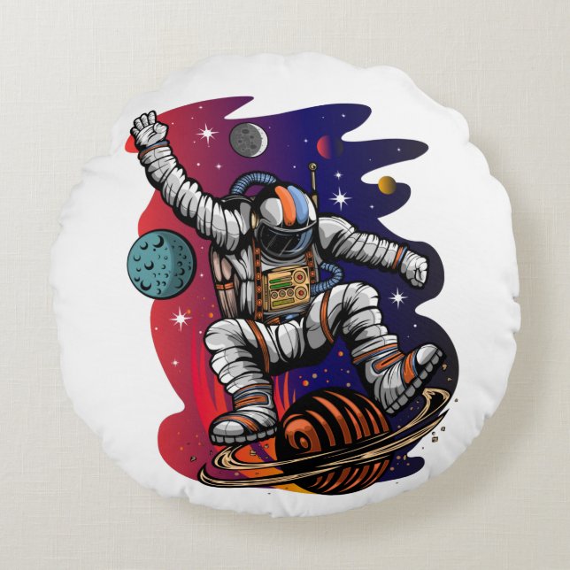 Space Ride Round Cushion (Front)