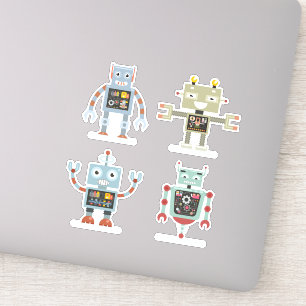 Space Robots Vinyl Stickers