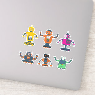 Space Robots Vinyl Stickers