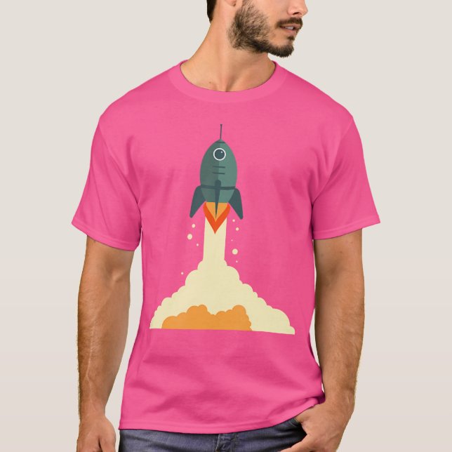 Space Rocket Astronaut 	 Astronomy Exploration T-Shirt (Front)