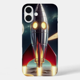 Space Rocket iPhone 16 Plus Case