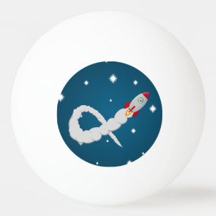 Space Rocket Launch in Space Ping Pong Ball