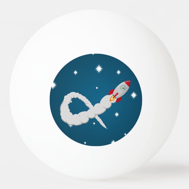 Space Rocket Launch in Space Ping Pong Ball (Front)