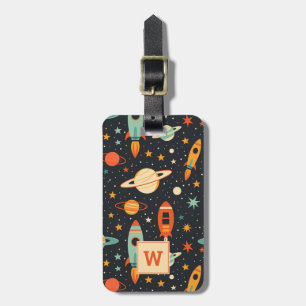 Space Rocket Luggage Tag