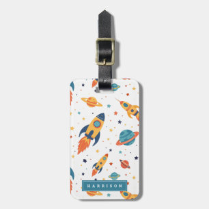 Space Rocket Luggage Tags