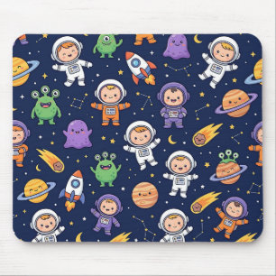 Space Rocket Mousepads – Cute Alien Pattern