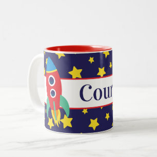 Space Rocket Personalised Mug