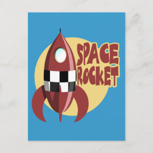 Space Rocket Postcard
