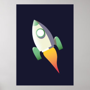 Space Rocket Poster