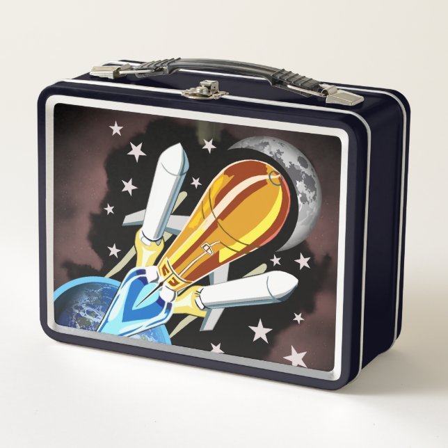 Space Rocket Science Metal Lunchbox (Front)
