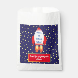 Space Rocket Star Ship 1st Birthday Party Favour Bags