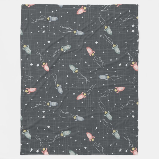 Space rockets  fleece blanket (Front)