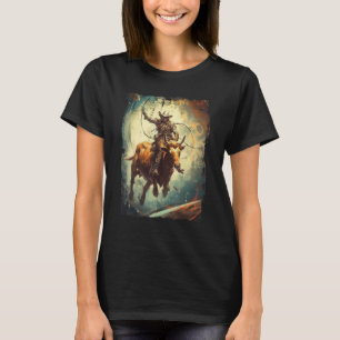 Space Rodeo Cowboy Western Southern Bull Riding T-Shirt