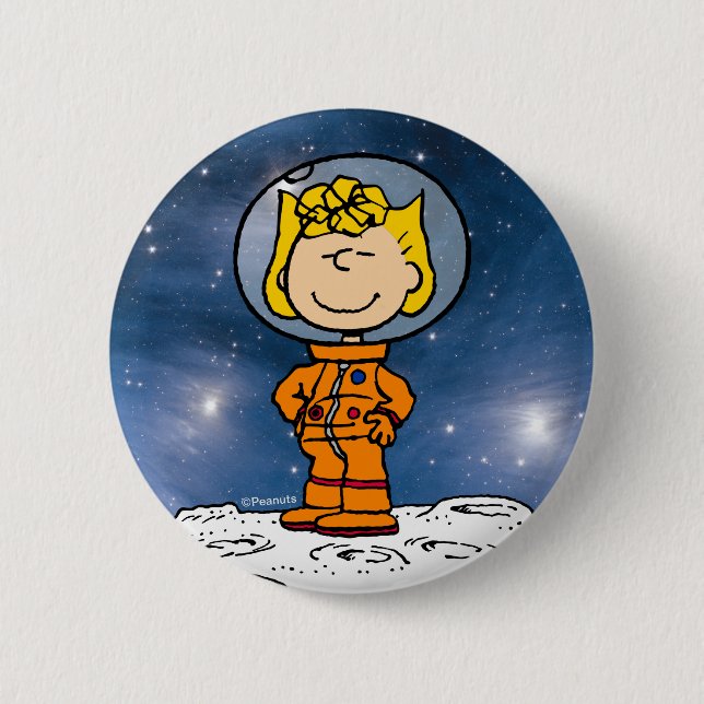 SPACE | Sally Astronaut 6 Cm Round Badge (Front)