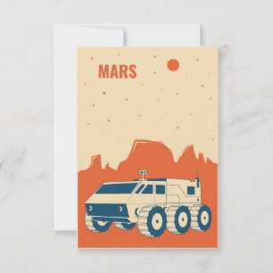 Space satellite RSVP card