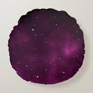 Space scape illustration astronomy graphic design round cushion