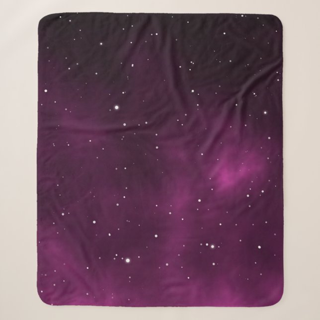 Space scape illustration astronomy graphic design  sherpa blanket (Front)