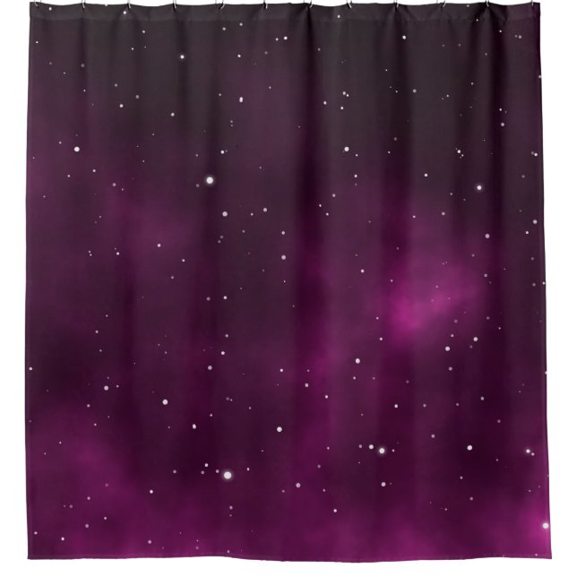 Space scape illustration astronomy graphic design  shower curtain (Front)