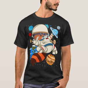 Space Science Animal Astronaut Red Panda T-Shirt
