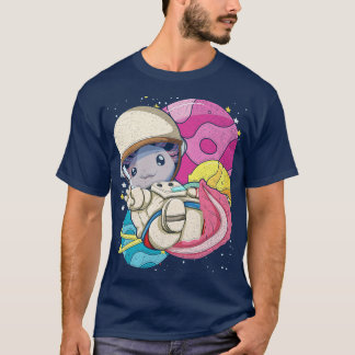 space science animal axolotl astronaut T-Shirt