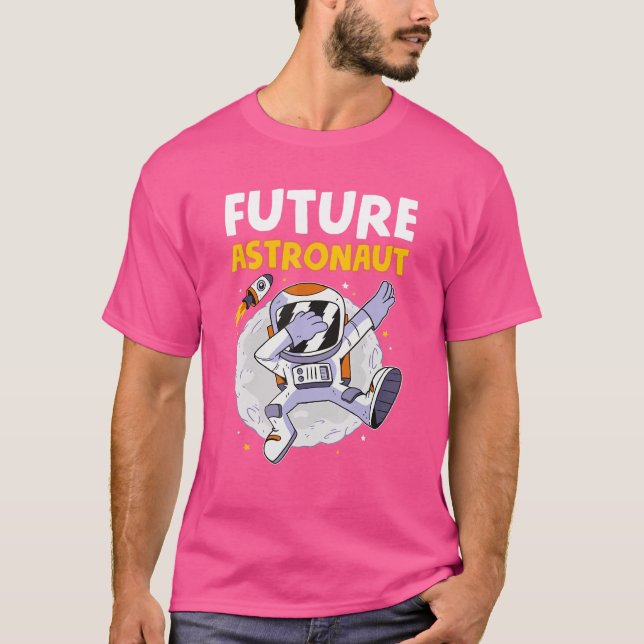 Space Science Astronomy  Dabbing Future Astronaut T-Shirt (Front)