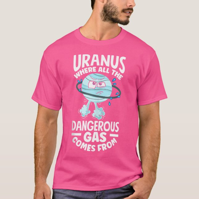 Space Science Astronomy Exoplanets Uranus T-Shirt (Front)