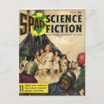 Space Science Fiction 1 Postcard<br><div class="desc">Send postcard greetings to friends on this awesome,  classic Pulp Science Fiction image from the 1920s,  1930s,  1940s,  and 1950s!</div>