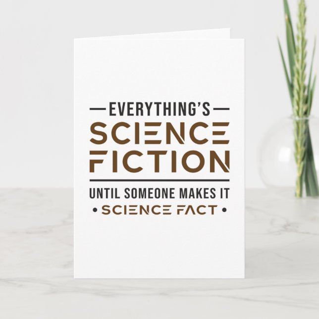 Space Science Fiction Day Science Nerds Alien Gift Card (Front)