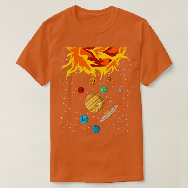 Space Science Universe Astronaut Astronomy Planets T-Shirt (Design Front)