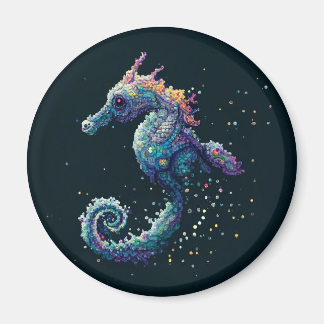 Space Seahorse Magnet (Front)
