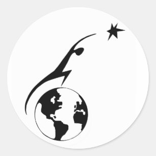 Space Settlement Round Sticker