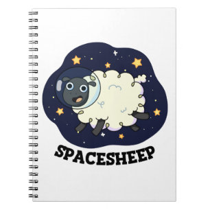 Space Sheep Funny Astronaut Sheep Pun Notebook