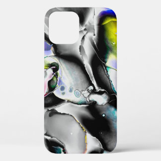Space. Shiny White Background. Smoke Slate Picture iPhone 12 Case