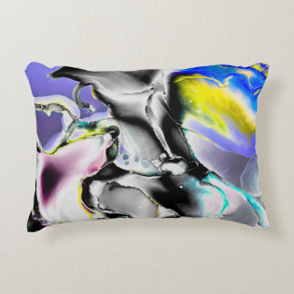 Space. Shiny White Background. Smoke Slate Picture Decorative Cushion