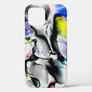 Space. Shiny White Background. Smoke Slate Picture iPhone 12 Case