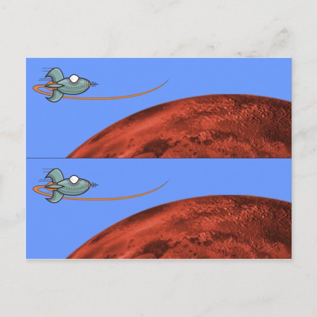 Space Ship book marker Postcard (Front)