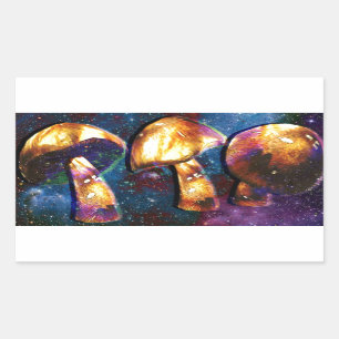 Space Shroomery Rectangular Sticker