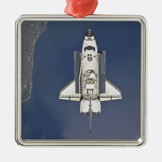 Space shuttle Atlantis 5 Metal Tree Decoration (Front)