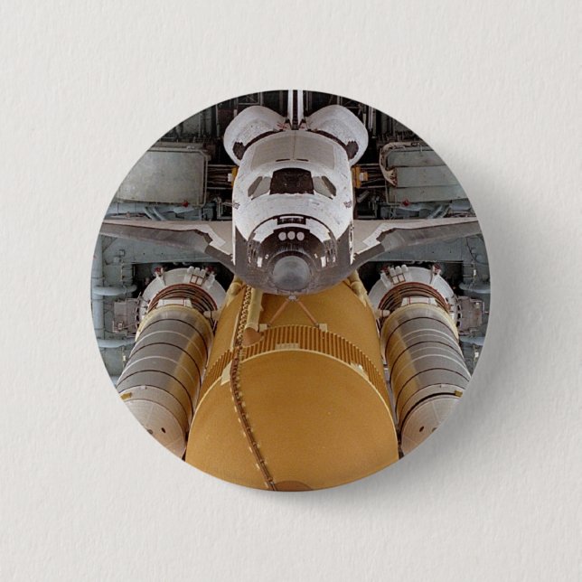 Space Shuttle Atlantis 6 Cm Round Badge (Front)