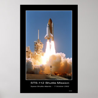 Space Shuttle Atlantis Blast-off – October 7, 2002 Poster