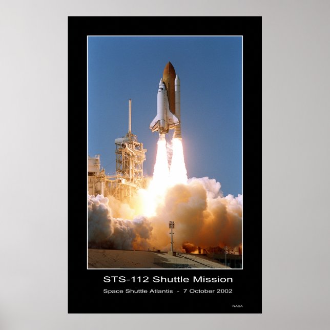 Space Shuttle Atlantis Blast-off – October 7, 2002 Poster (Front)