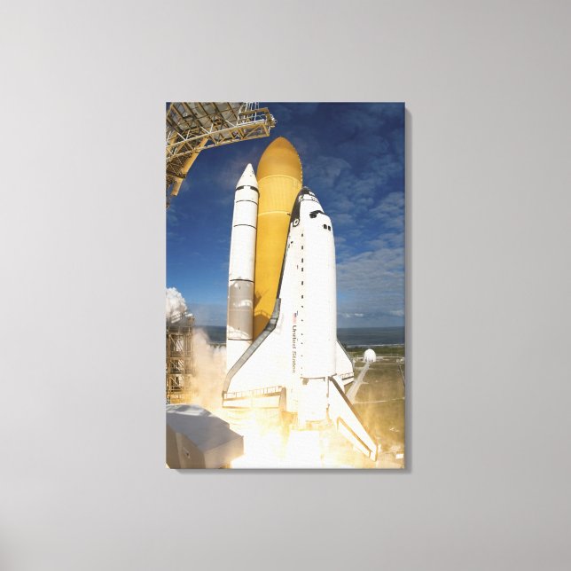 Space Shuttle Atlantis lifts off 10 Canvas Print (Front)