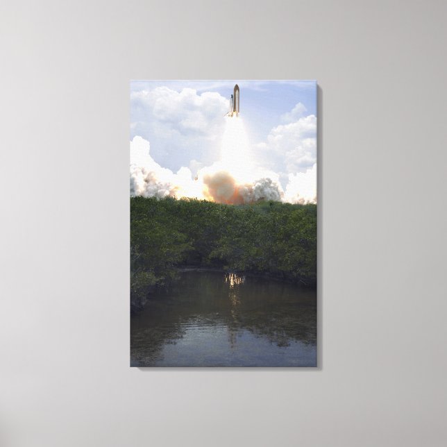 Space Shuttle Atlantis lifts off 12 Canvas Print (Front)